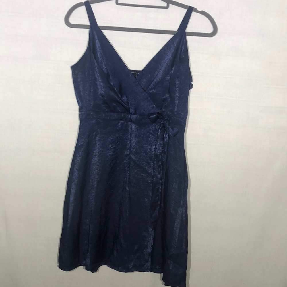 PACSUN Kendall&Kylie Navy Blue Wrap Dress